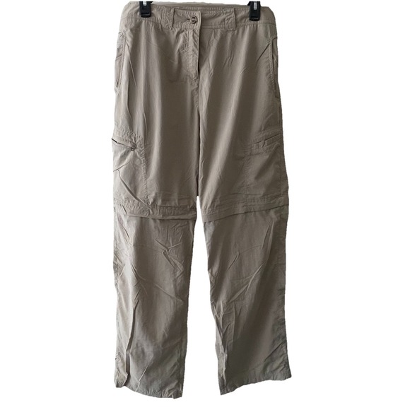 ExOfficio Insect Shield Convertible Hiking Pants Womens 14 Tan Outdoors Protect - Picture 1 of 12